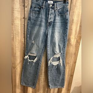 Pistola flat front distressed jeans, size 25